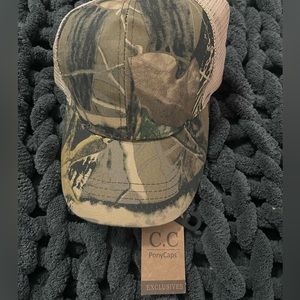 CC Camo Ponytail Hat. New with tags.